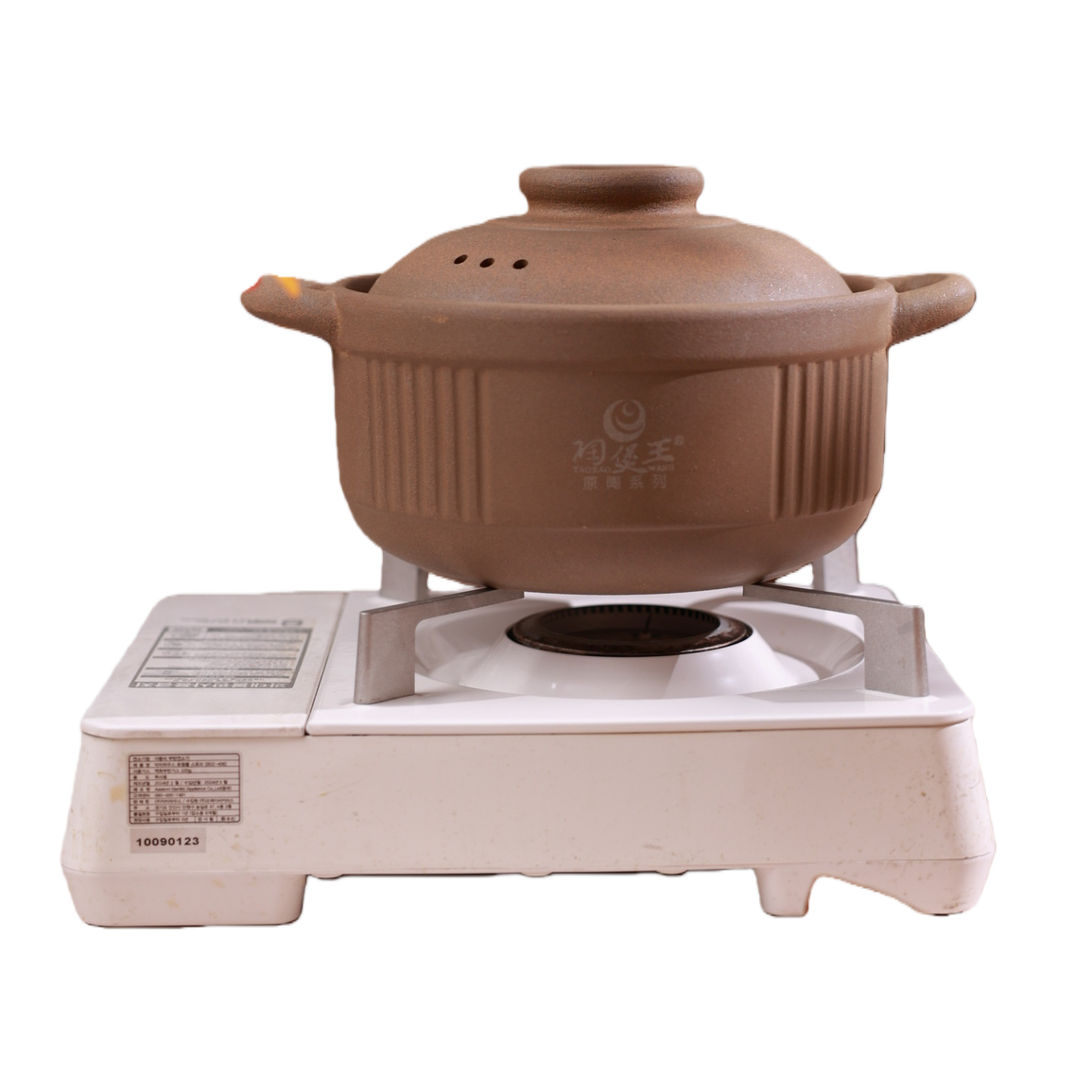 The multi-functional brown ceramic pot portable stove is an outdoor kitchen cooking wonder, a heat-resistant and durable portable kitchenware Item Picture