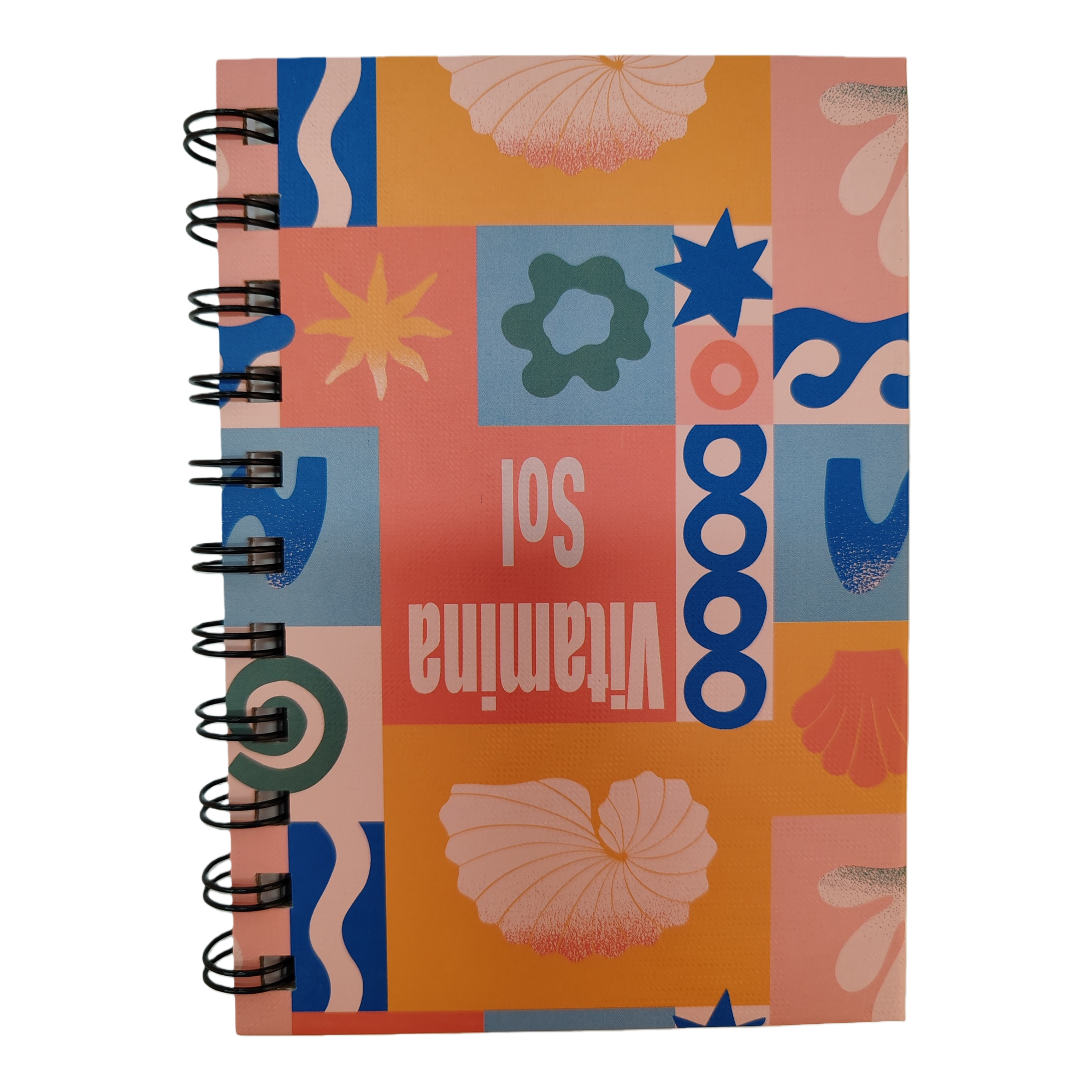 Donghu Paper Products A6 Retro color-blocking Geometric Coil Book Item Picture