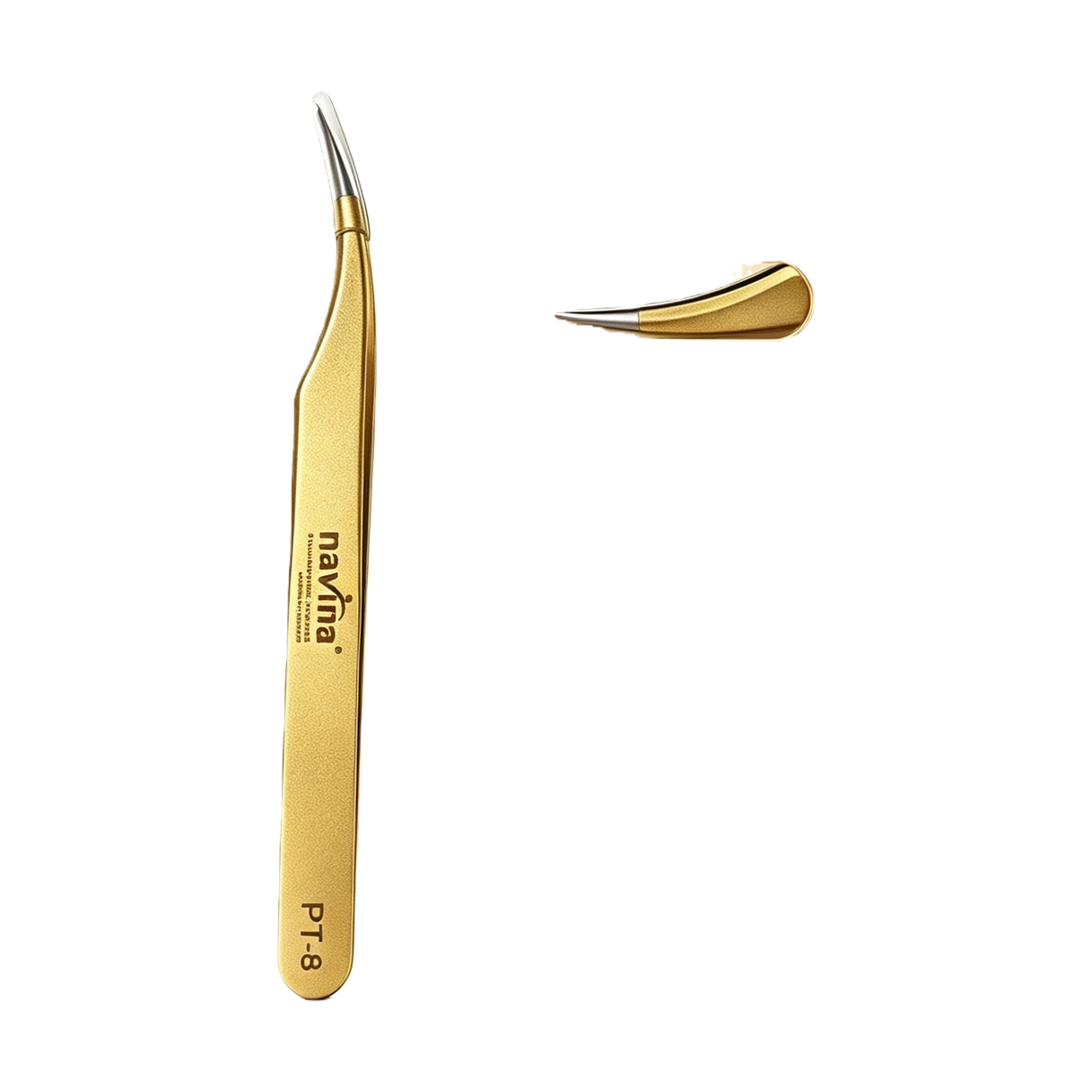 Pinzas ciliares doradas profesional y meticuloso clip de ceja fina cabeza herramienta de belleza delicada suministros de belleza Item Picture