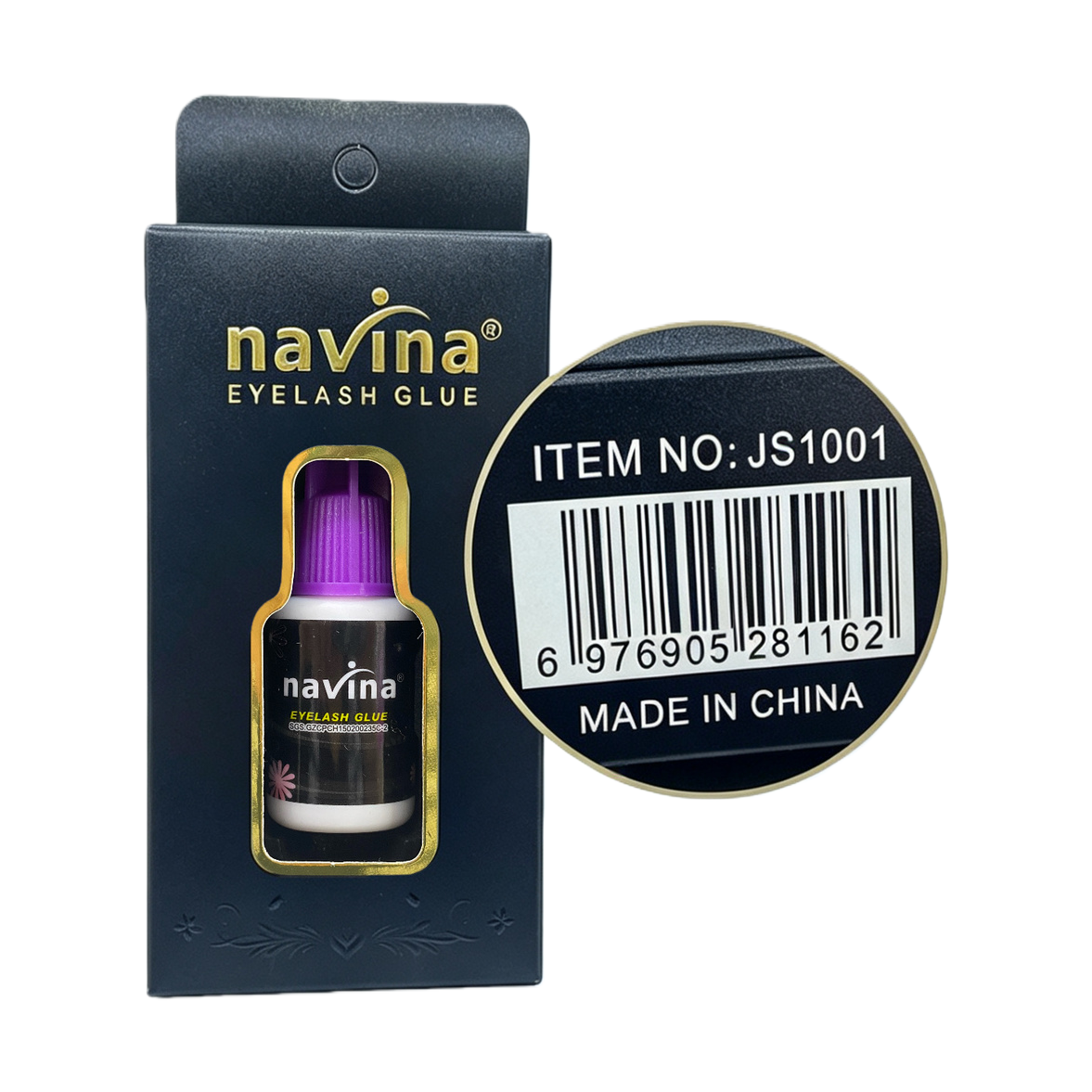 Caja de embalaje negra profesional para pestañas pegamento botella de agua a prueba de fugas portátil belleza herramienta caja de almacenamiento Item Picture