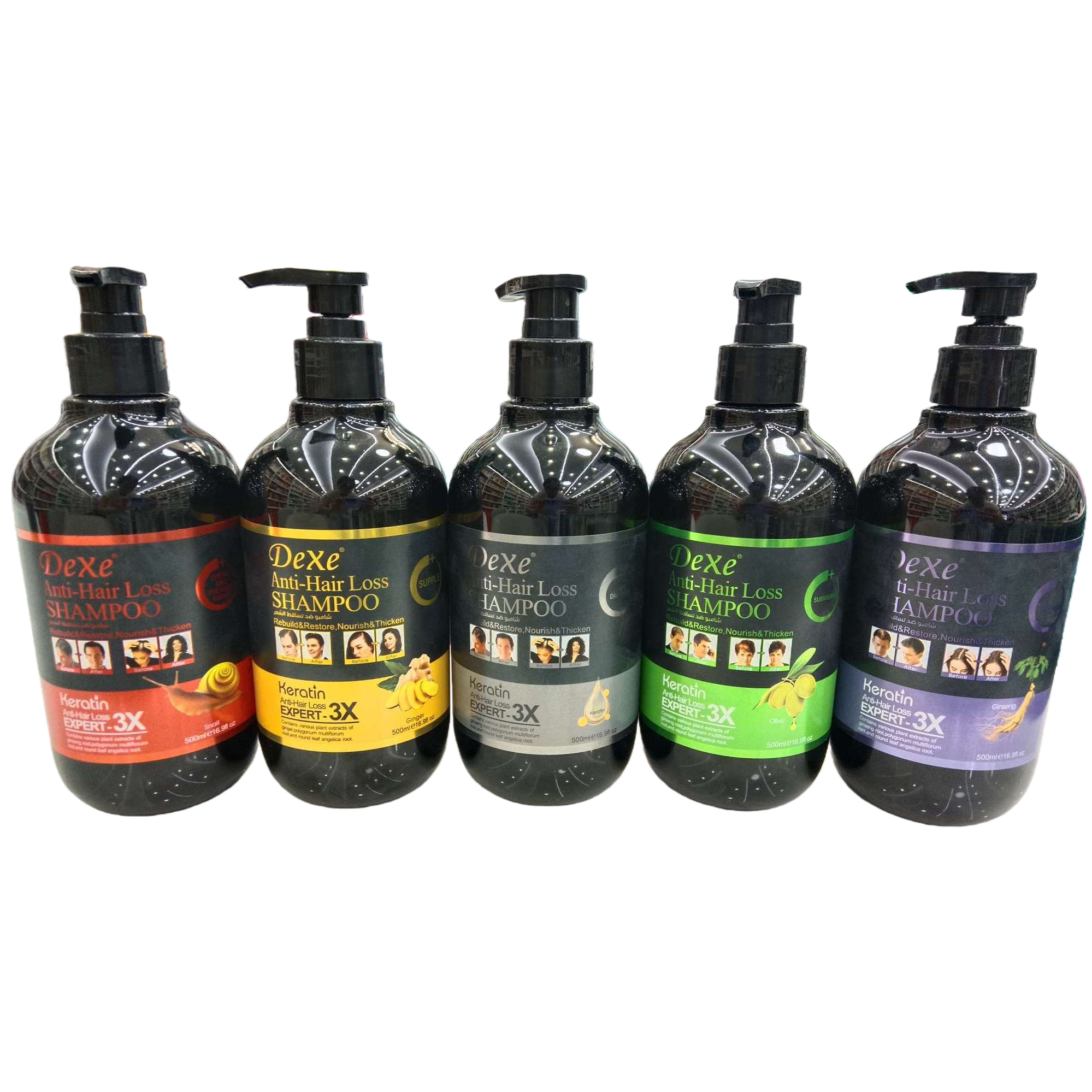 Black bottle anti-hair loss shampoo Deep cleansing oil-control nourishing shampoo Item Picture