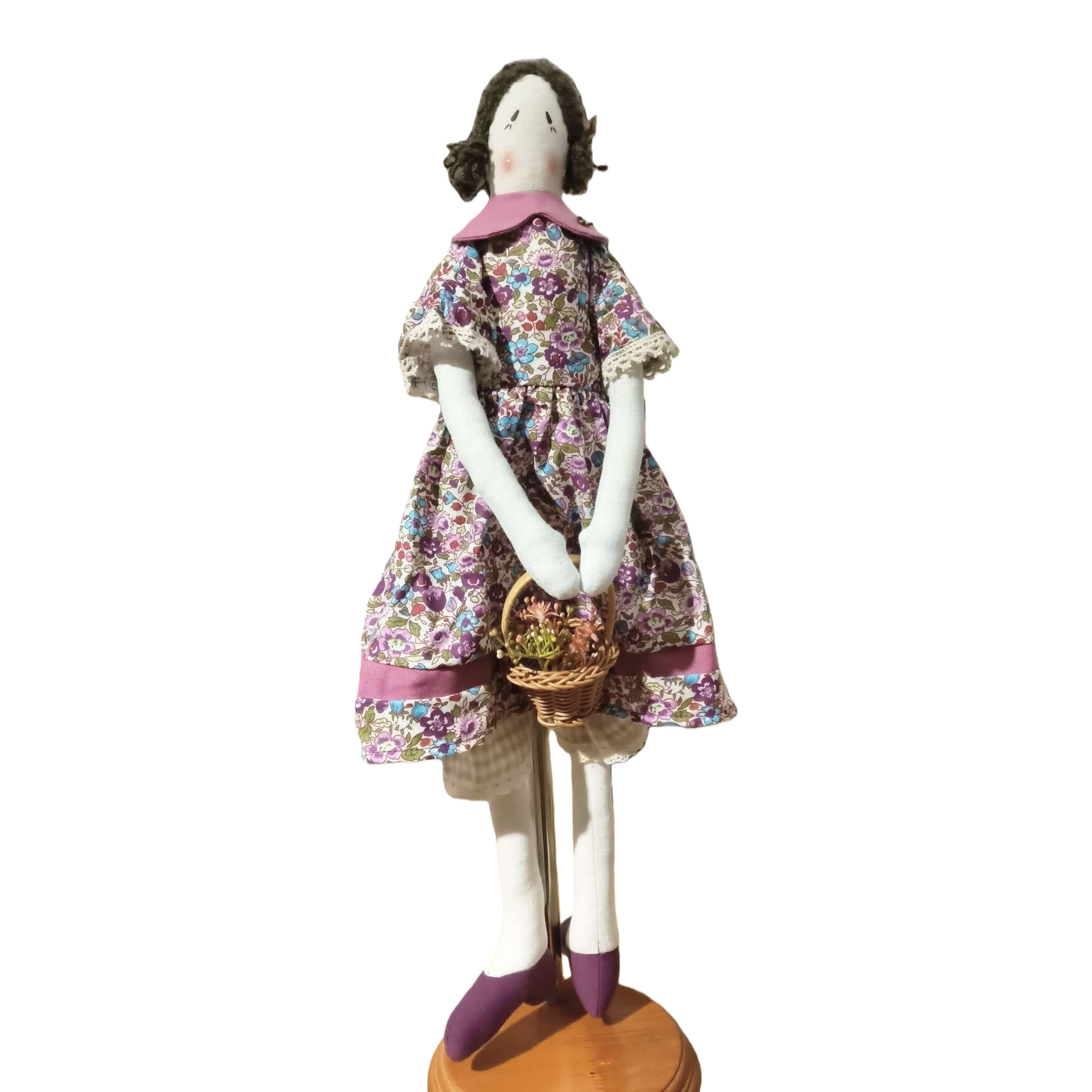 Cute flower dress doll, handmade fabric doll, children's gift, birthday and festival gift, collectible Item Picture
