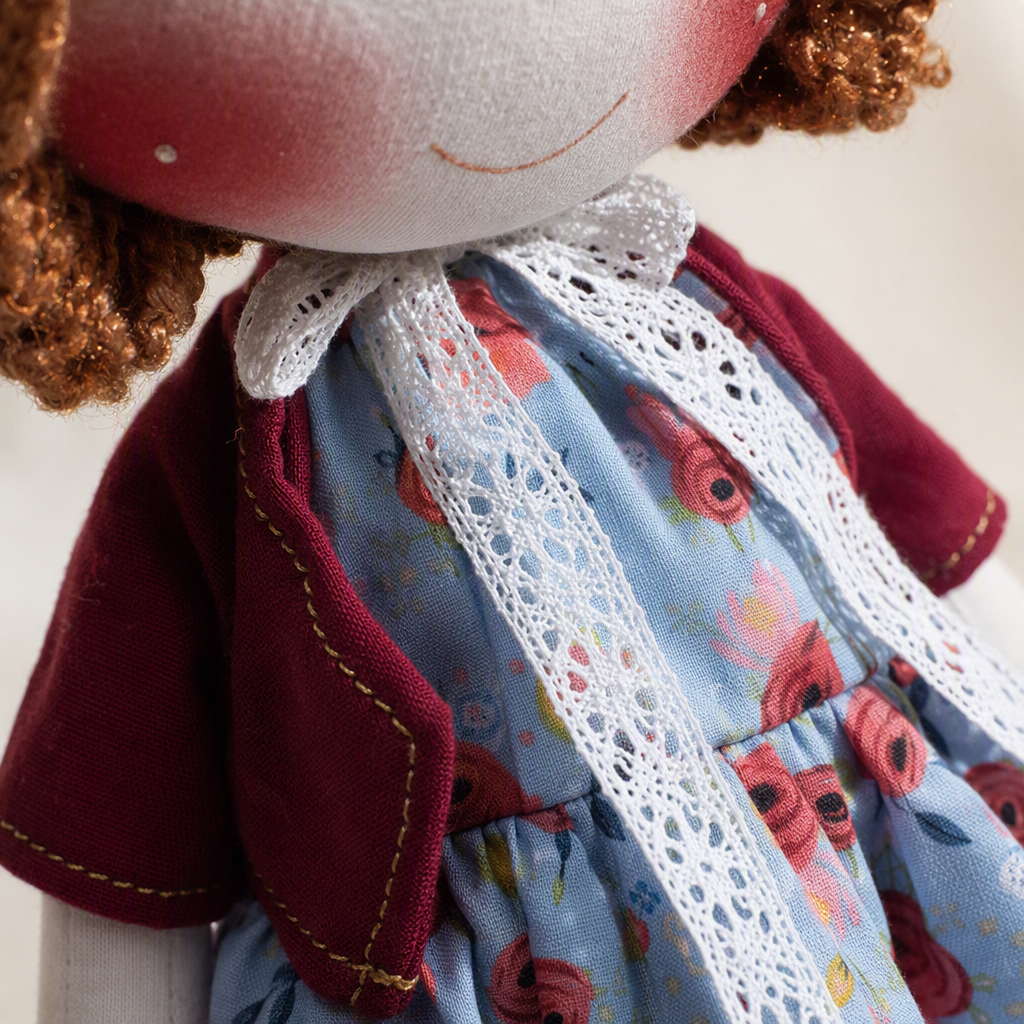 Cute red hat doll, hand-embroidered children's doll, festival gift collection ornament Application Scenario