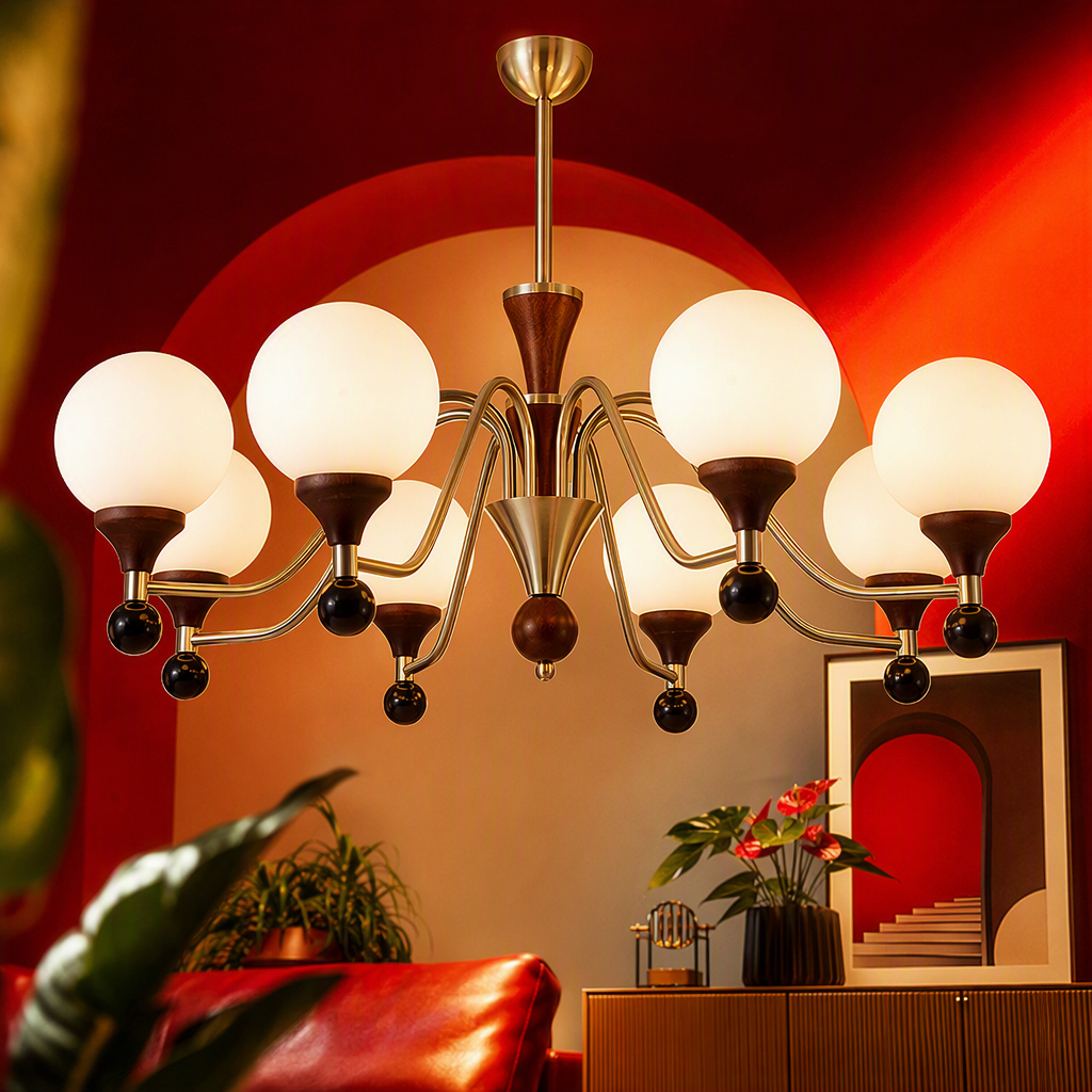 Modern and simple household chandeliers, creative lighting fixtures for living rooms, bedrooms and dining rooms, warm lighting design details Picture