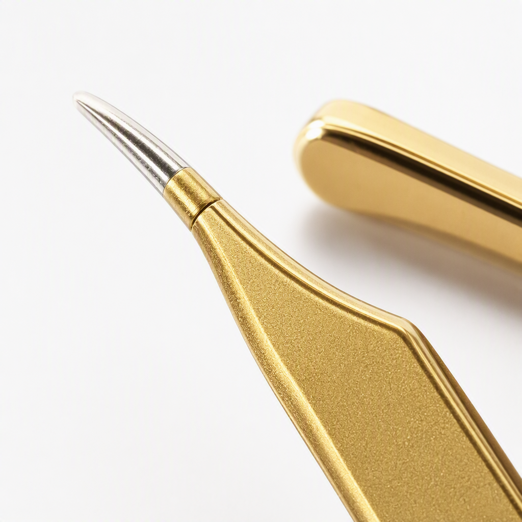Pinzas ciliares doradas profesional y meticuloso clip de ceja fina cabeza herramienta de belleza delicada suministros de belleza Application Scenario