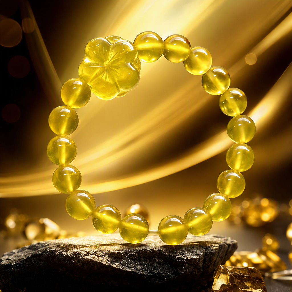 Natural Xiuyan jade and golden jade 8mm round bead bracelet, with a golden and high-end style. It's a gift for your girlfriend and best friend on Mother's Day Application Scenario