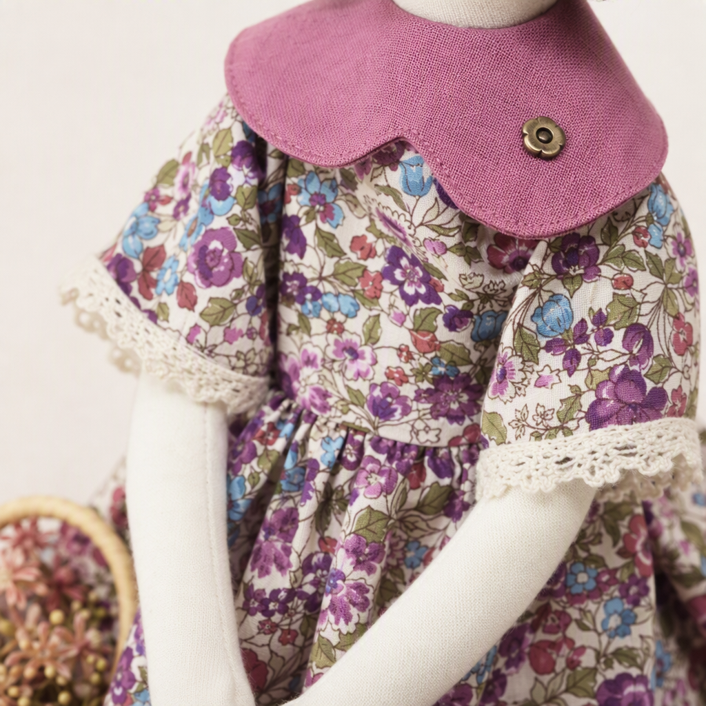Cute flower dress doll, handmade fabric doll, children's gift, birthday and festival gift, collectible Application Scenario