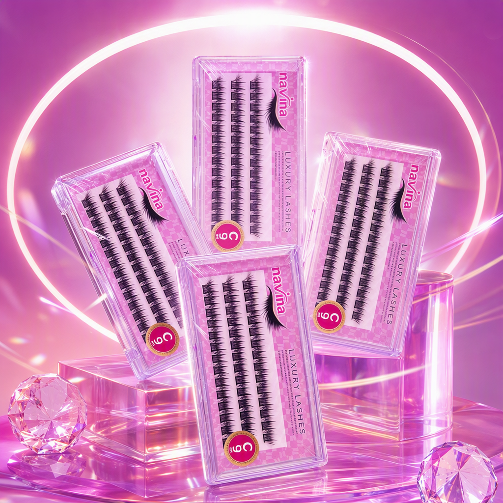 Paquete rosa grueso natural pestañas postizas delgadas y voluminosas maquillaje duradero natural para todos los días Specification image