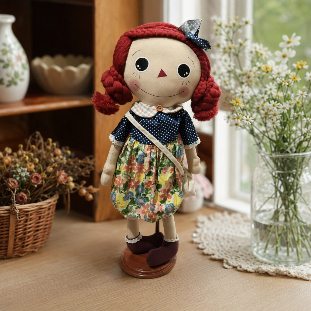 Red Release dolls, cute fabric handmade dolls, children's gifts, collectible decorative items details Picture