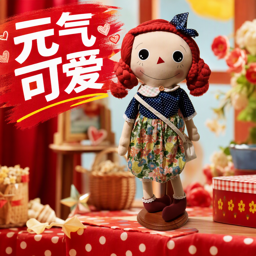 Red Release dolls, cute fabric handmade dolls, children's gifts, collectible decorative items Specification image