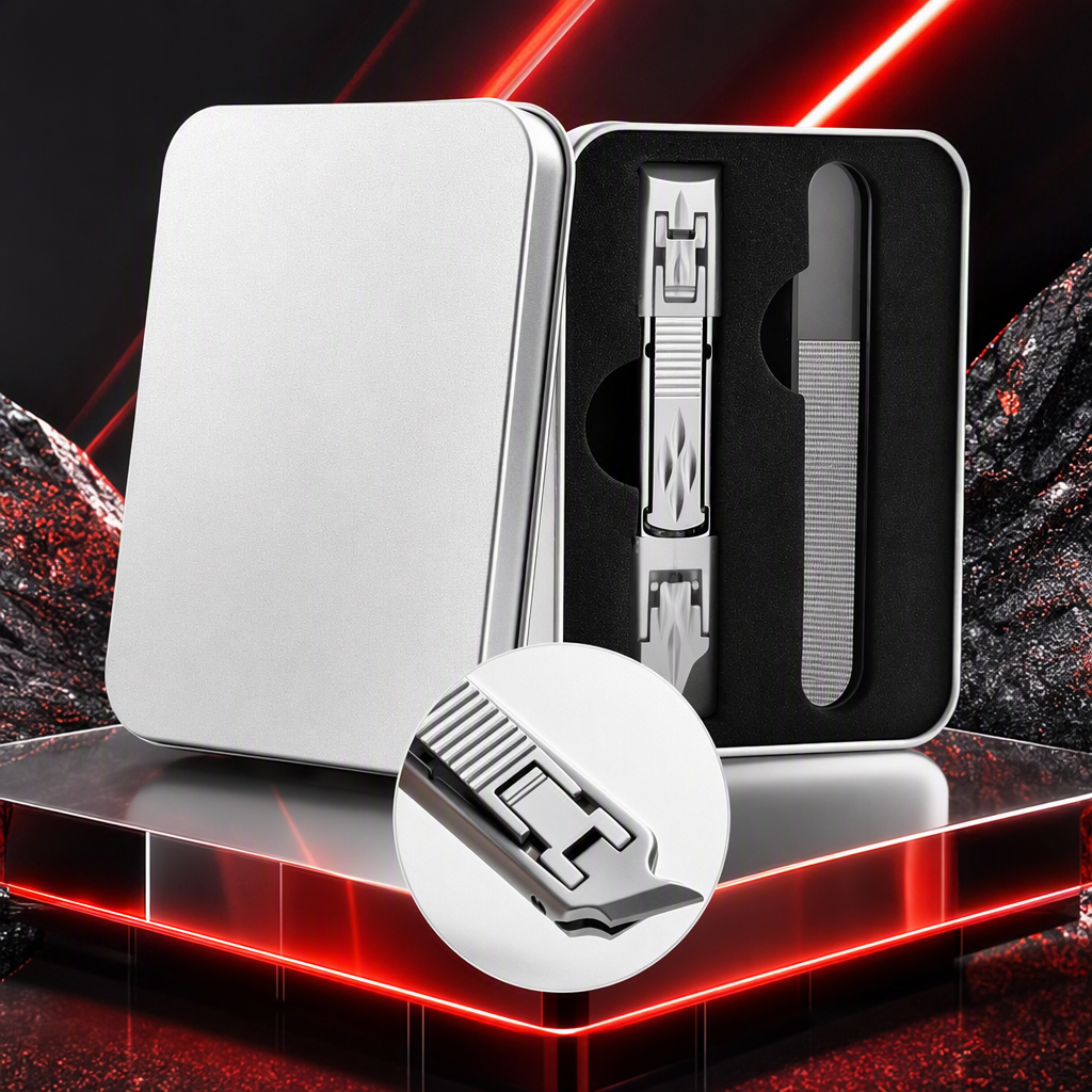 Caja de regalo de metal plateado kit de herramientas de manicura retoque de uñas corte de uñas corte de uñas artículos de belleza kit regalo Specification image