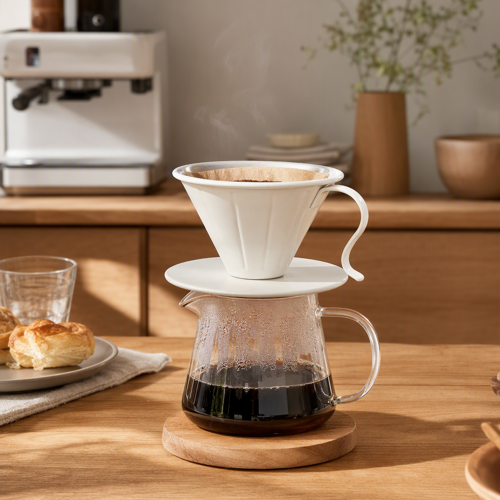 飘逸杯多功能便携茶具创意家用日用百货茶杯茶壶套装简约时尚白底实物图