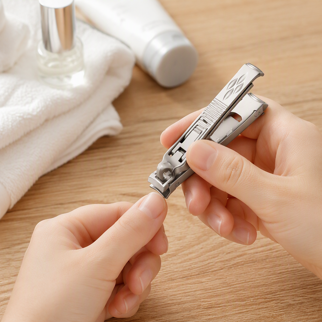 Moda metal herramientas de corte de uñas cortadores de uñas plata portátil uñas y accesorios de corte para adultos niños aplicables details Picture