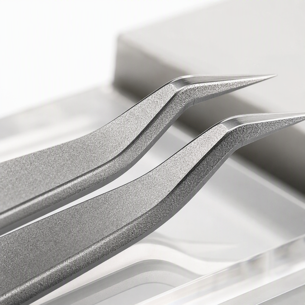 Silver ciliar pinzas especiales sujeción meticulosa herramienta ciliar profesional de alta calidad artículos de belleza portátiles duraderos Application Scenario