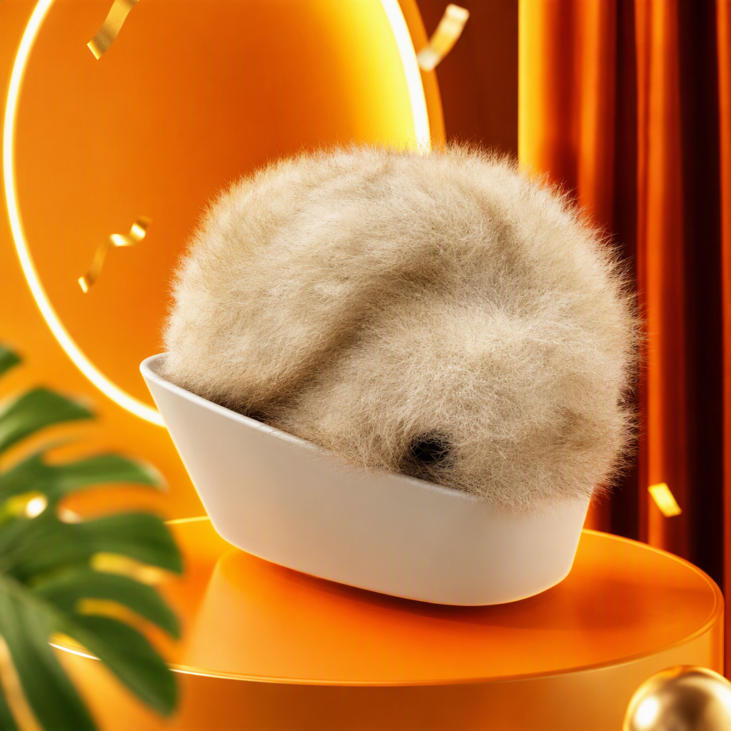 Warm beige plush spherical decorative items, soft and cute home furnishings, children's room soft furnishing accessories Specification image