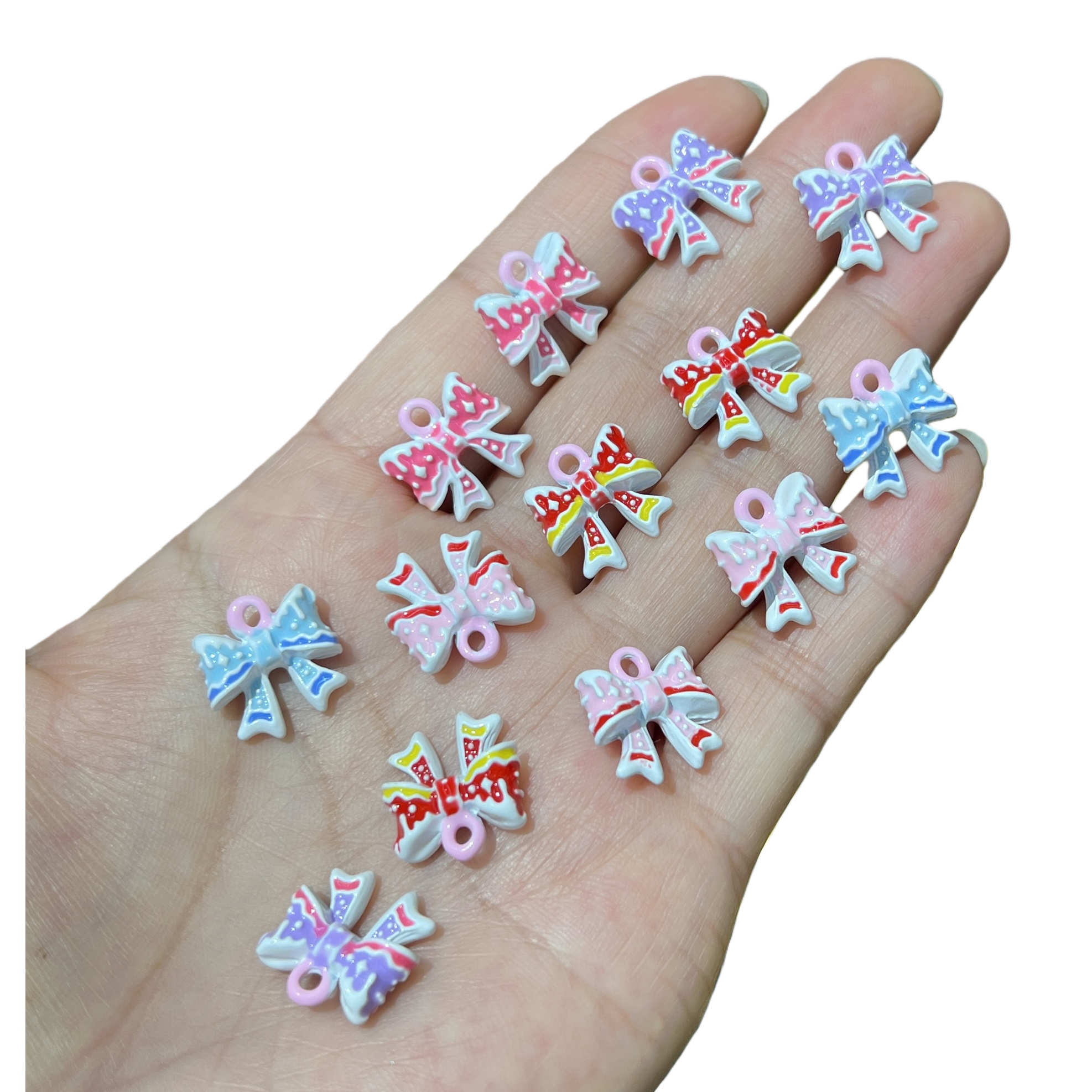 Colorful bow pendant bracelet is a fashionable, trendy, personalized and versatile gift for girls Item Picture