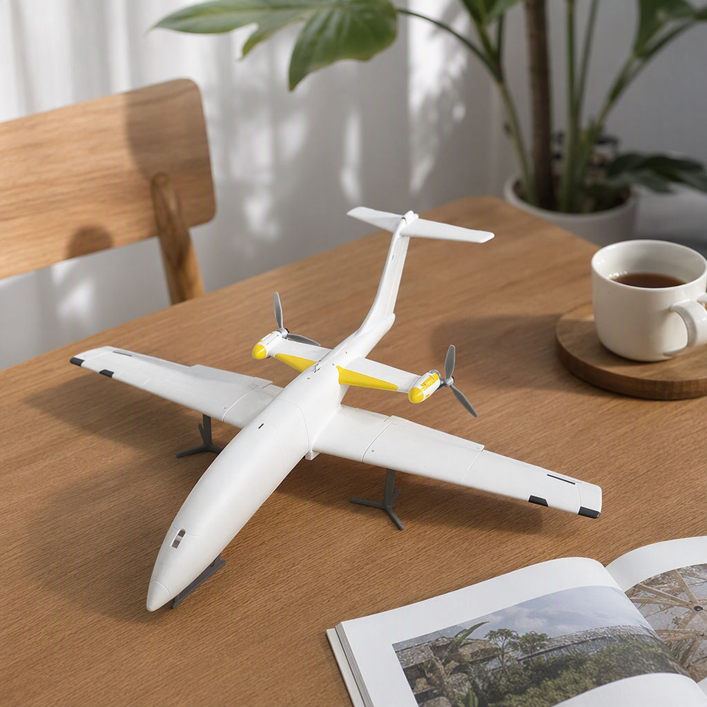 White remote-controlled aircraft model children's toy, aerial photography quadcopter drone collectible display item details Picture