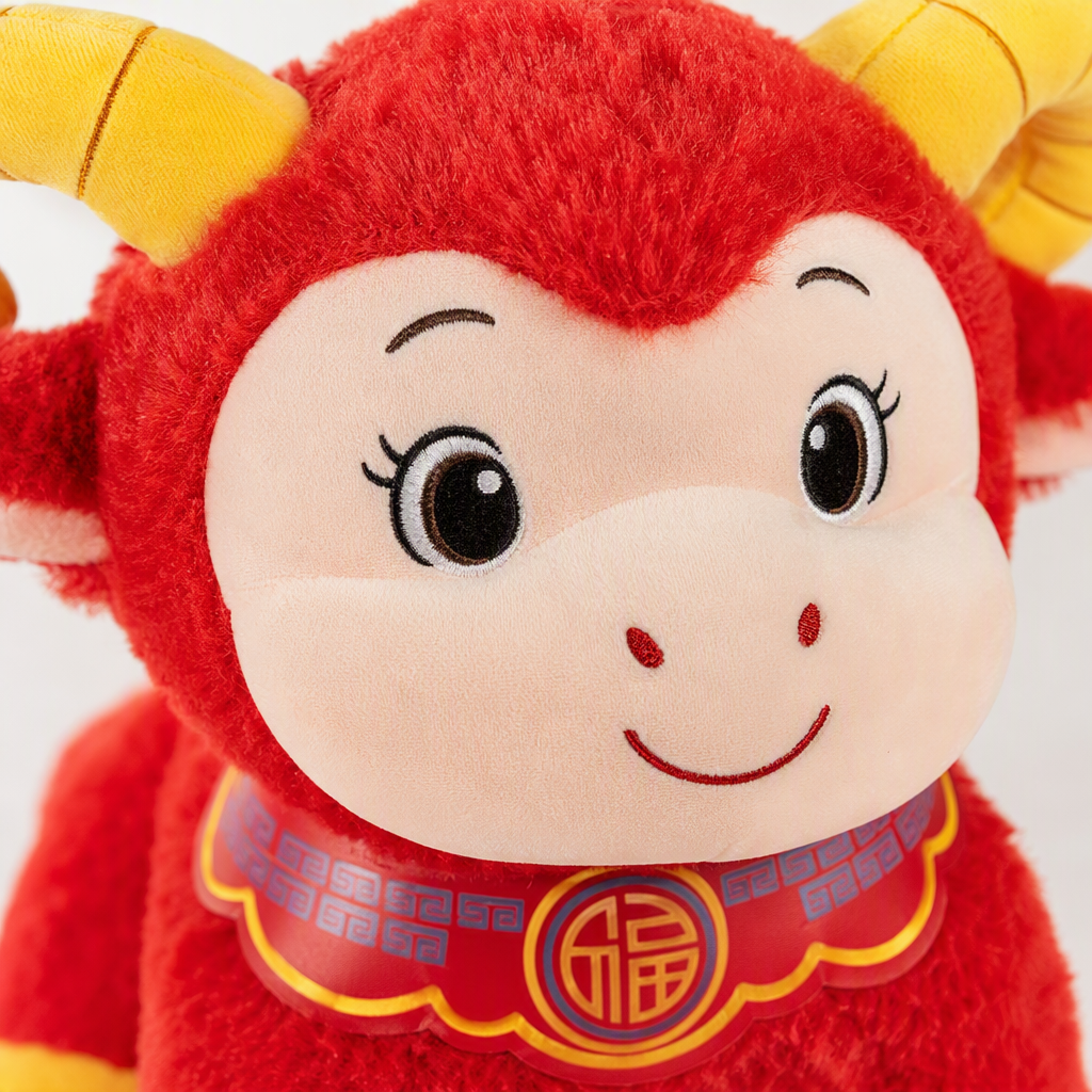 Red sheep-shaped plush toy dolls, children's gifts, wedding ornaments, New Year's gifts for relatives and friends Application Scenario