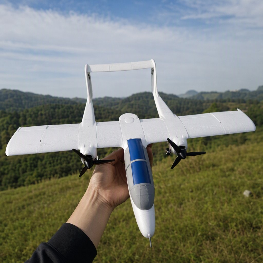 White mini drone model aerial photography remote control toy aircraft collection display children's gift details Picture