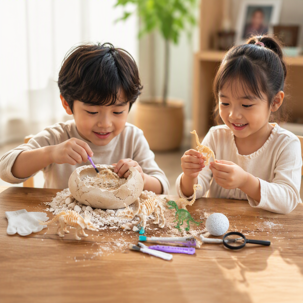 Paleontological exploration Dinosaur Challenge Toy Set, Children's educational Assembly Fun Science Popularization Collection Gift Box details Picture
