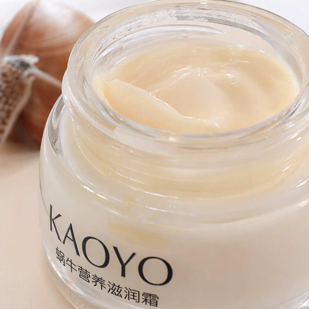 Snail Nourishing Moisturizing Cream, white packaging box, hydrating, moisturizing, repairing and nourishing skin care products Application Scenario