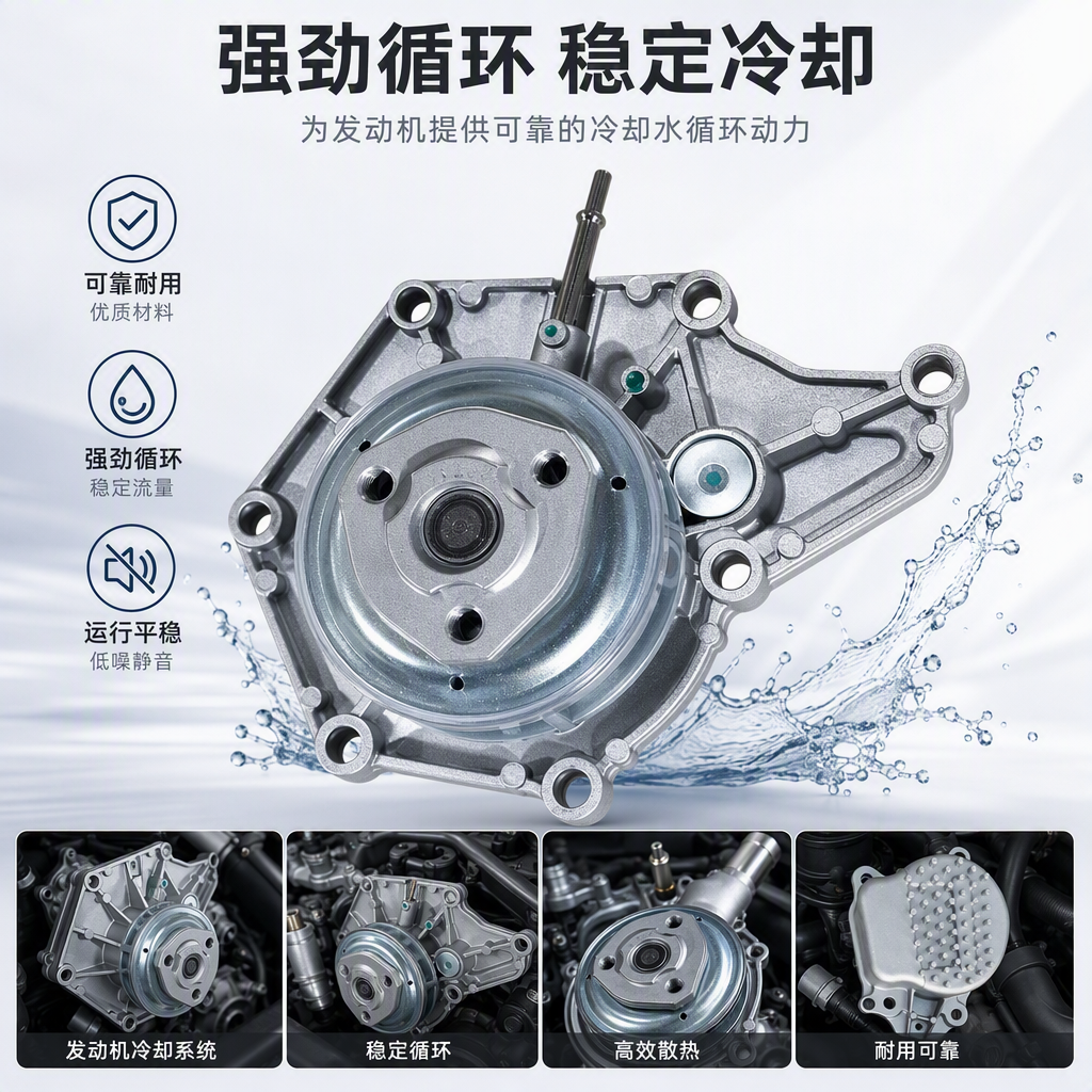 Durable metal material water pump, highly efficient water delivery, household and industrial multi-functional silver model