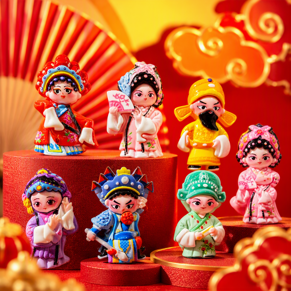 Colorful opera character magnetic stickers, creative decorative stickers, home background wall stickers, children's room stickers, fun stickers Specification image