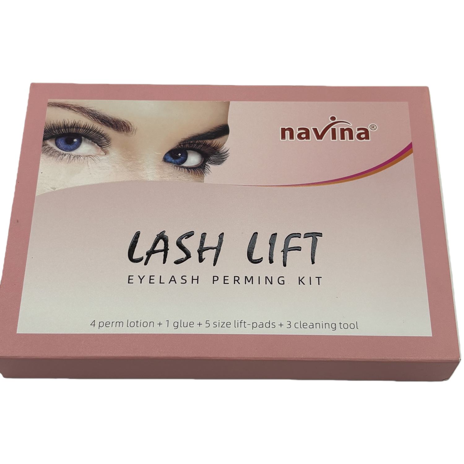 Caja rosa conjunto de levantamiento de pestañas natural denso delgado larga duración ciliar belleza herramientas combinación Item Picture