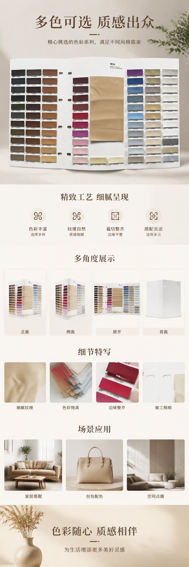 多功能高品质皮革材质手工艺品时尚耐用皮革制品精选优质皮革材料详情1