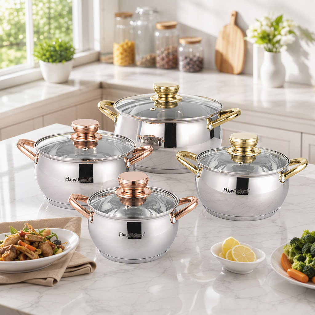 Multi-functional kitchen cookware set, household soup and stir-frying pot set, heat-resistant, durable and practical cookware set HR113-3 details Picture