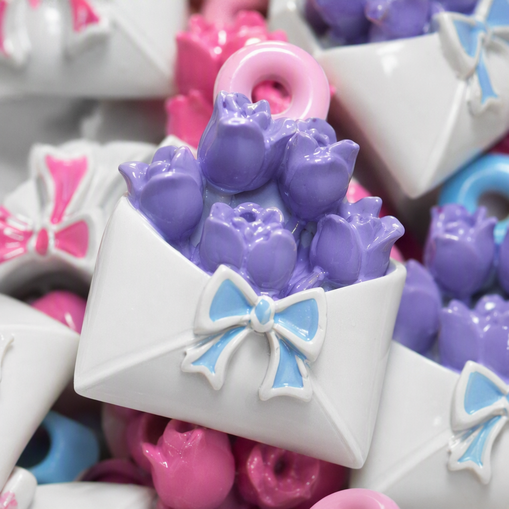 Colorful flower bouquets, envelopes, pendants, necklaces, creative gifts, couple accessories, fashionable and trendy, personalized designs Application Scenario