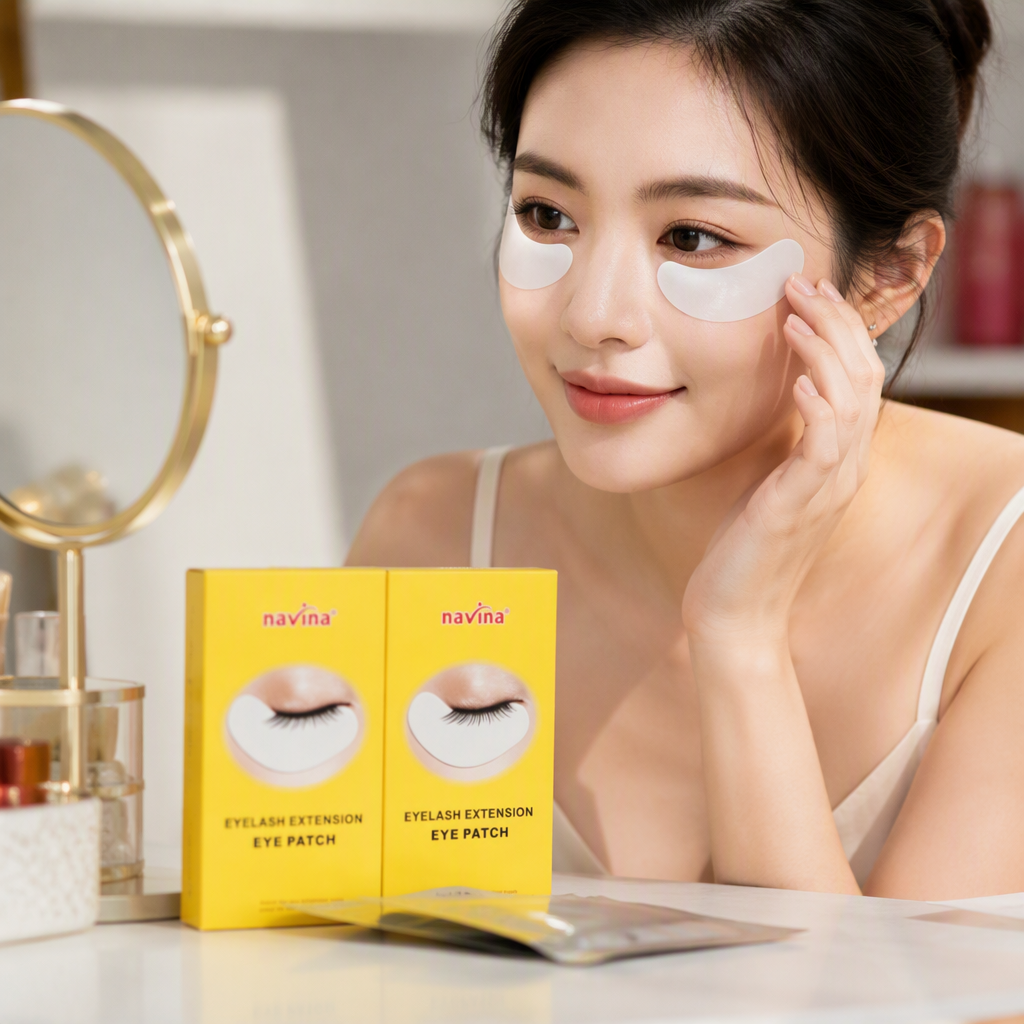 The Avaya brand logo yellow packaging box comes with a portable skin care set in a silver individual small bag details Picture