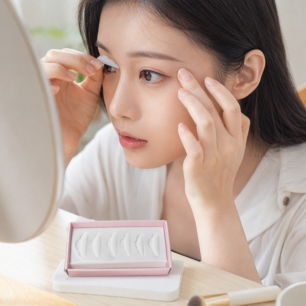 Natural thick white eyelash lifting pad, thickened and long-lasting anti-smudging eye beauty product details Picture