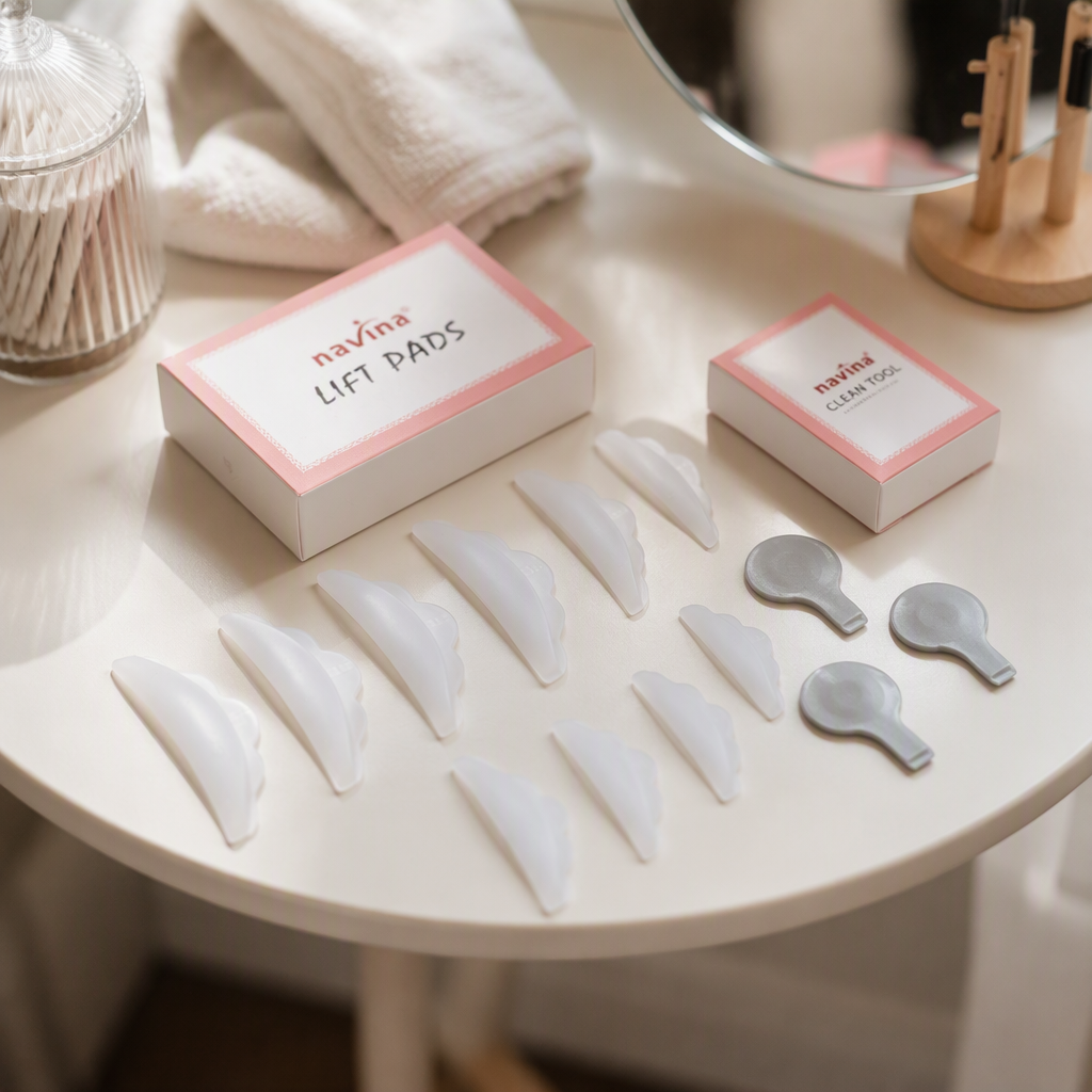 Almohadilla de levantamiento de párpados de silicona blanca kit de herramientas de limpieza suave y cómodo cuidado de los ojos suministros de belleza details Picture