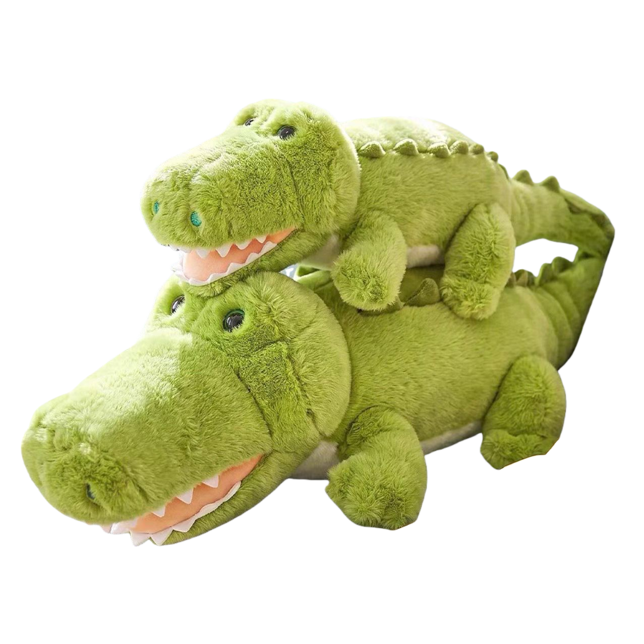 Pufferfish Lulu green crocodile plush doll, cute pillow, children's toy, soft and adorable doll gift Item Picture