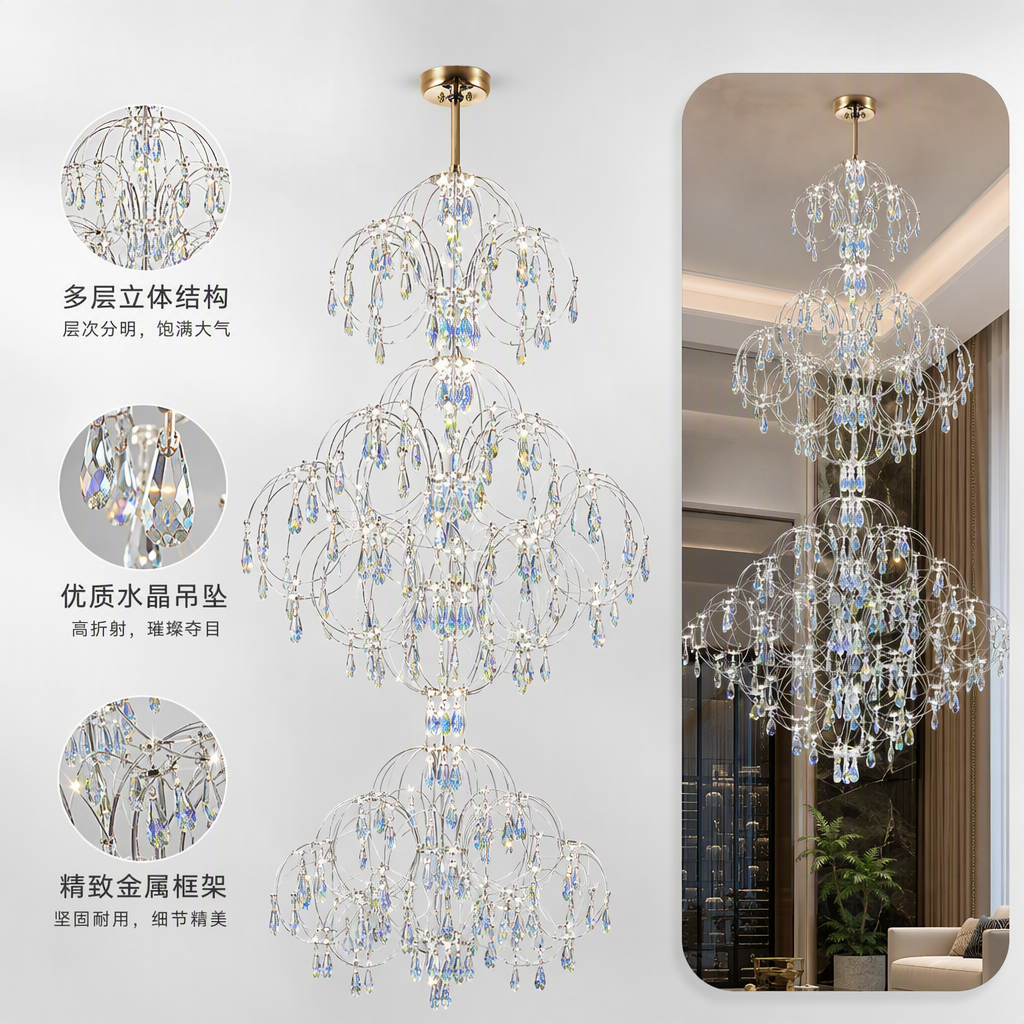 Simple and modern household chandeliers for living room, dining room and bedroom lighting, creative chandeliers with warm and fashionable lighting fixtures details Picture