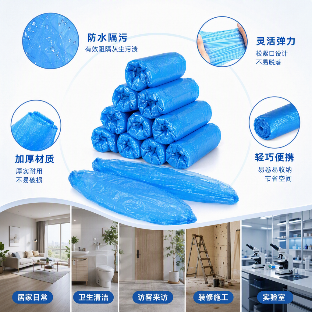 Desechable PE plástico impermeable manguito set cocina comedor higiene limpieza protección antiincrustante y antiaceite protección manga de ropa manguito especial Specification image