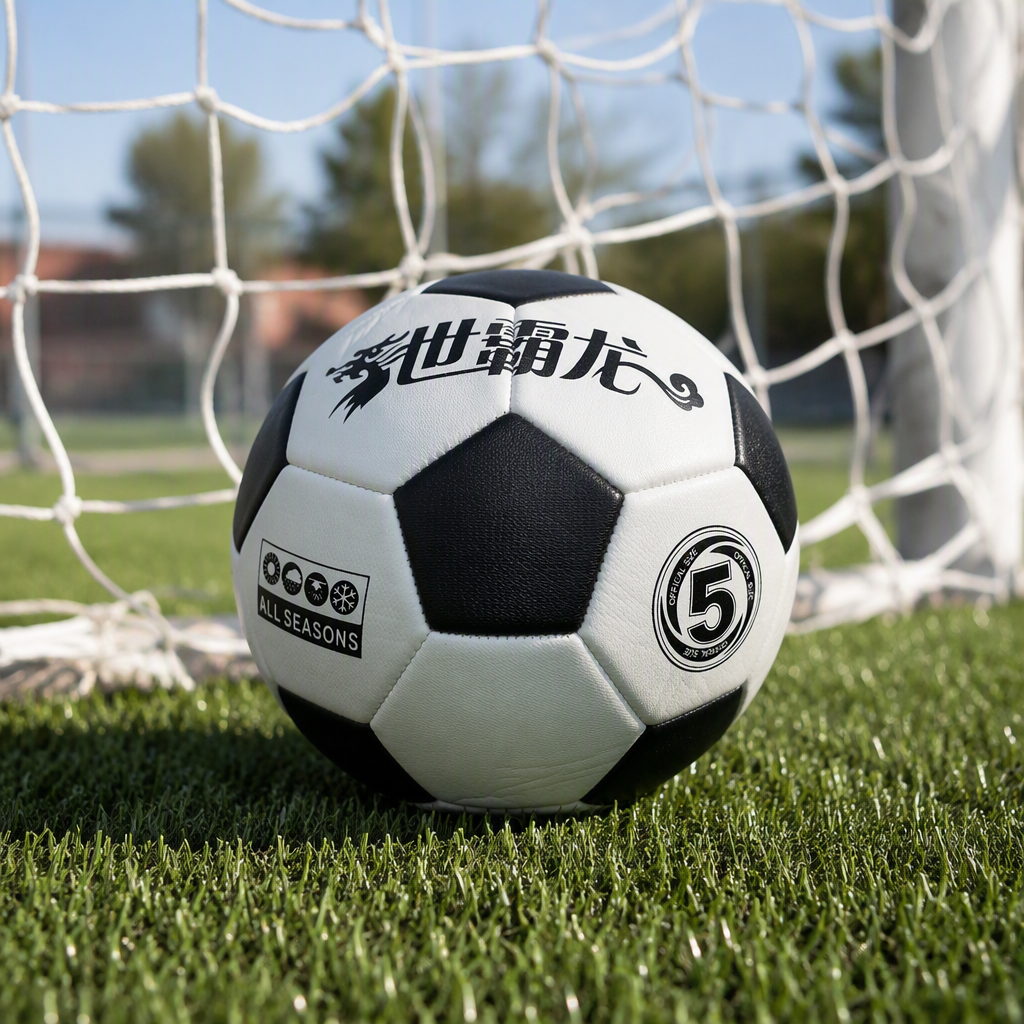 Professional black and white football wear-resistant and anti-slip balls for children and adults' competition and training details Picture