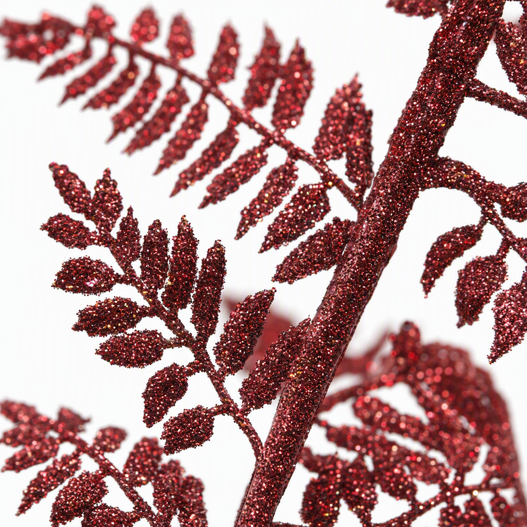 Glitter rojo helecho decoración ramas estilo natural interior verde colocación hogar decoración Application Scenario
