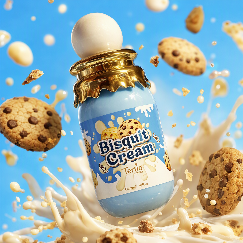 Blue bottle body, golden wavy edge cap, cream body spray, long-lasting fresh and light fragrance moisturizing skin care Specification image