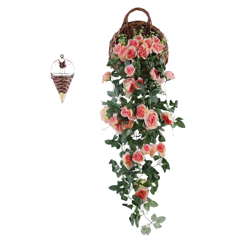 Simulación de espacio de oficina jardinería decoración de ratán plantación verde decoración de pared decoración creativa mobiliario suministros