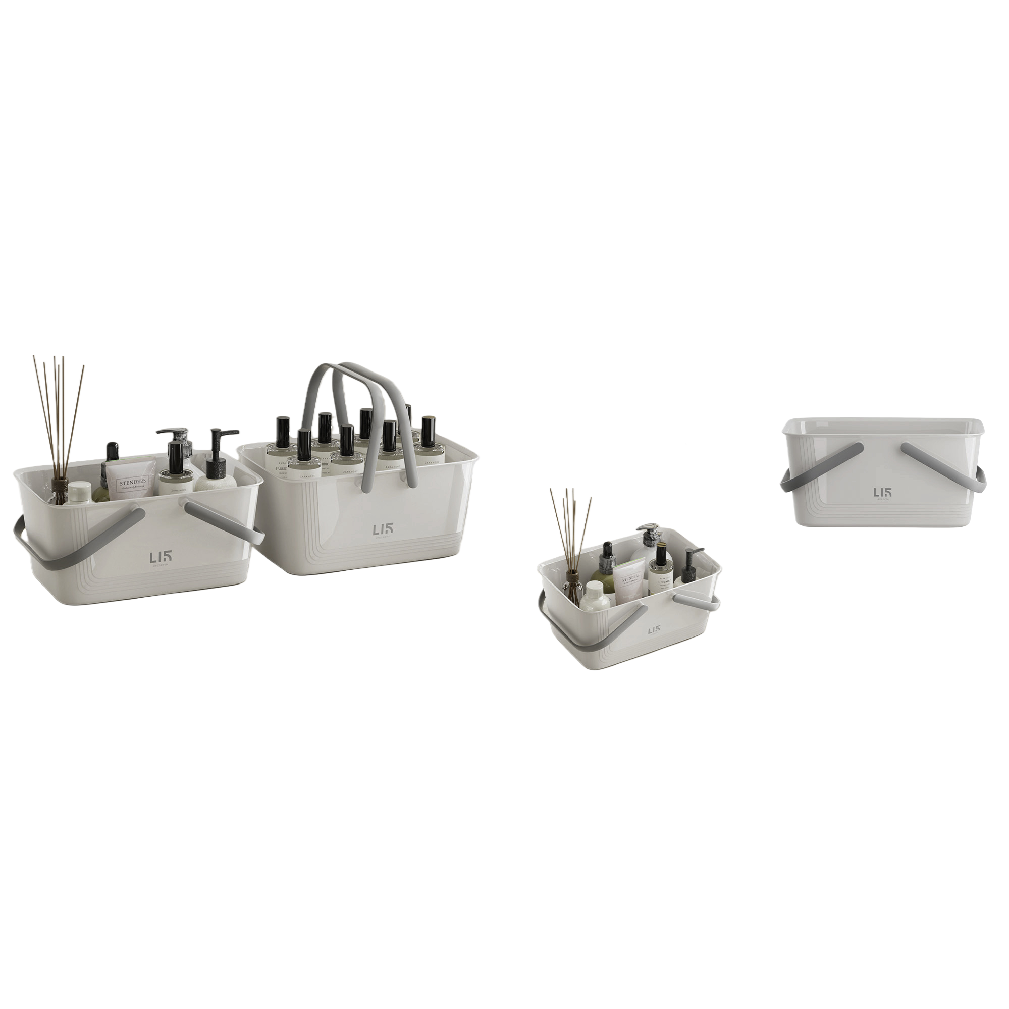 [CL] 26Q3#5216 ice pluma duche gris cesta sucia cesta de ropa para el hogar organización de la ropa de almacenamiento cesta de ropa para el hogar necesidades diarias Item Picture