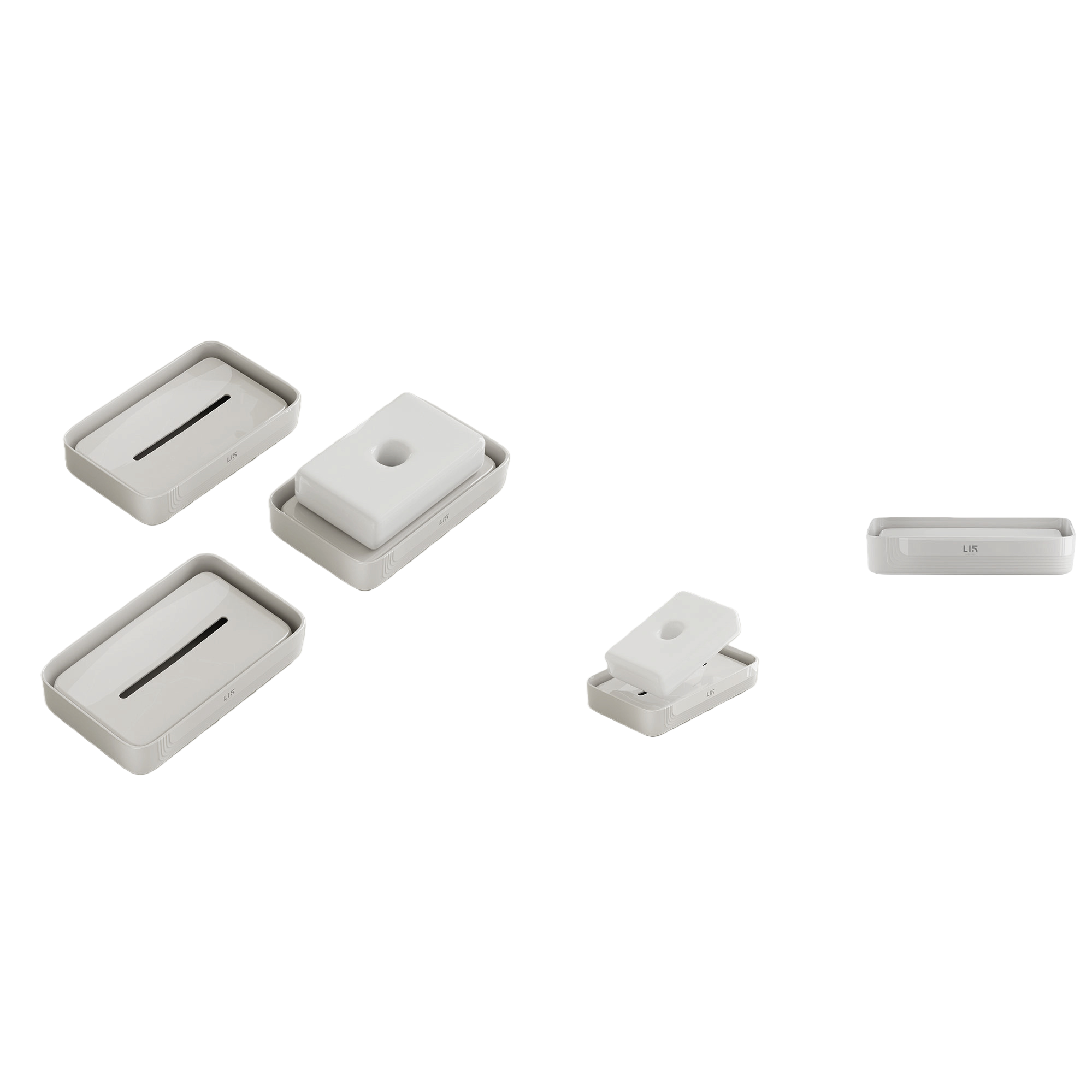 [CL] 26Q3#5220 blanco ventosa pared jabón caja simple a prueba de agua cuarto de baño departamento almacenamiento suministros Application Scenario