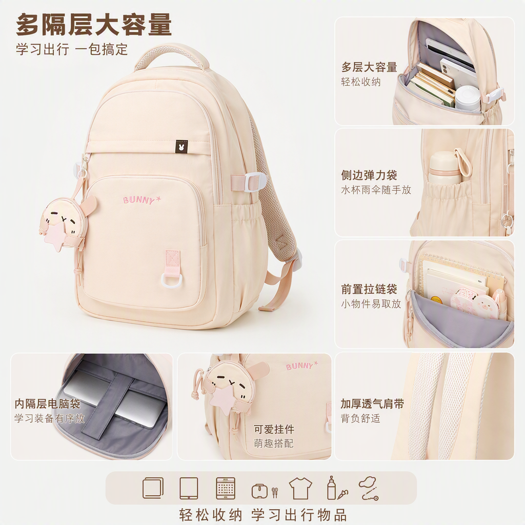 A multi-functional casual backpack for men and women, a trendy and lightweight leather backpack for commuting and travel Application Scenario