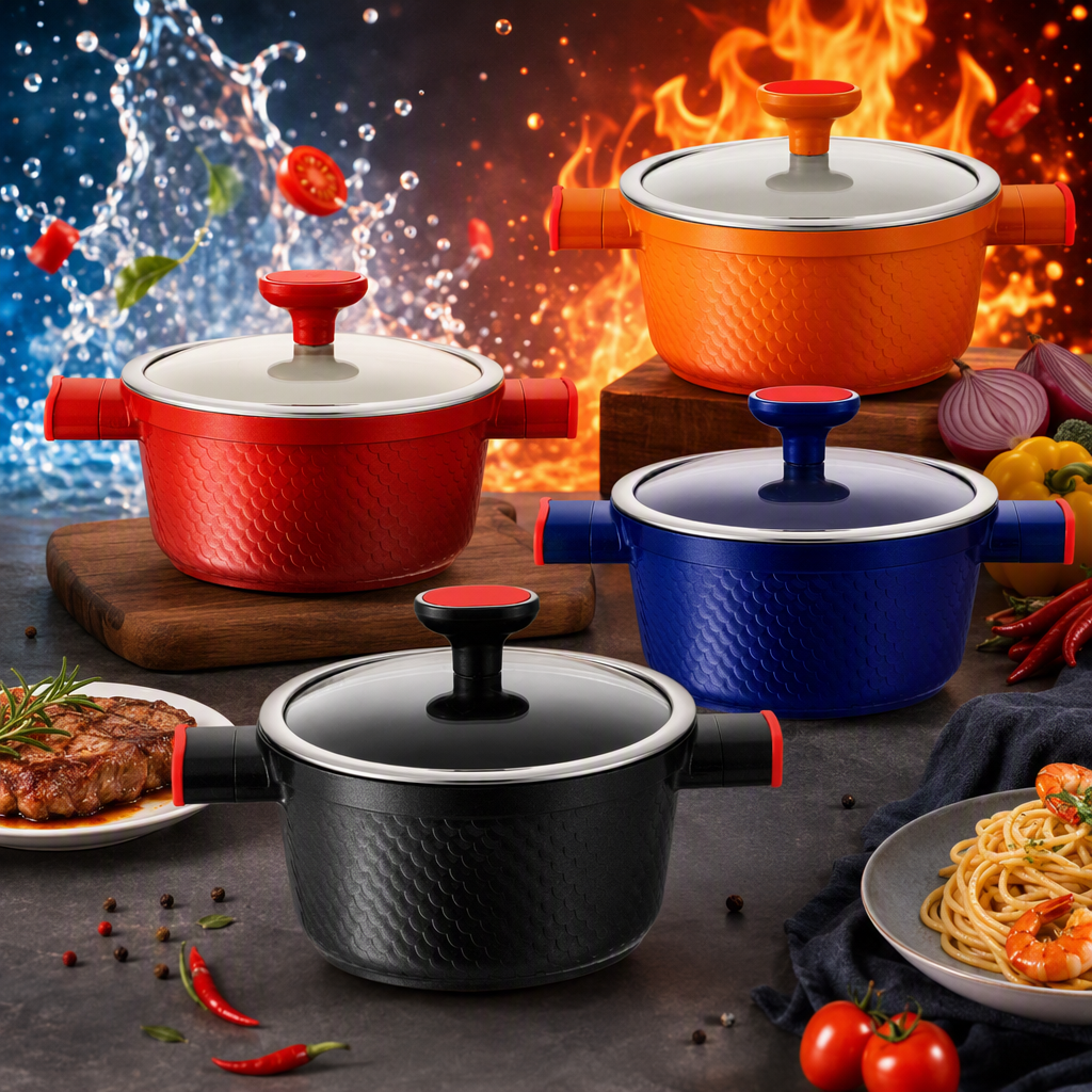 Cocina multifuncional conjunto de utensilios de cocina cocina doméstica sopa y fritura olla y utensilios combinación resistente al calor durable utilitario utensilios de cocina Application Scenario
