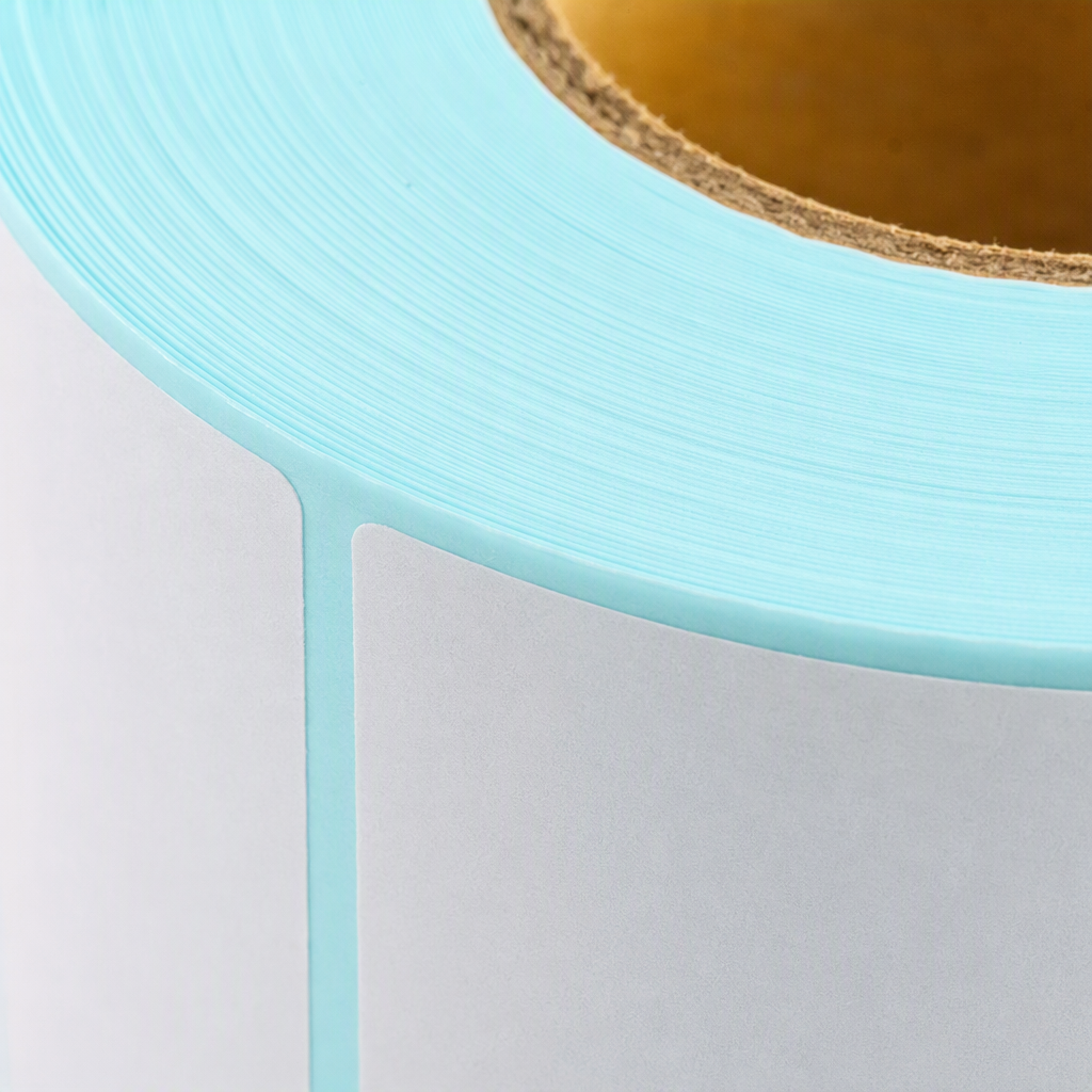 Multi-functional light blue border white label roll, sticky note, office supplies sticker, decorative label sticker roll Application Scenario