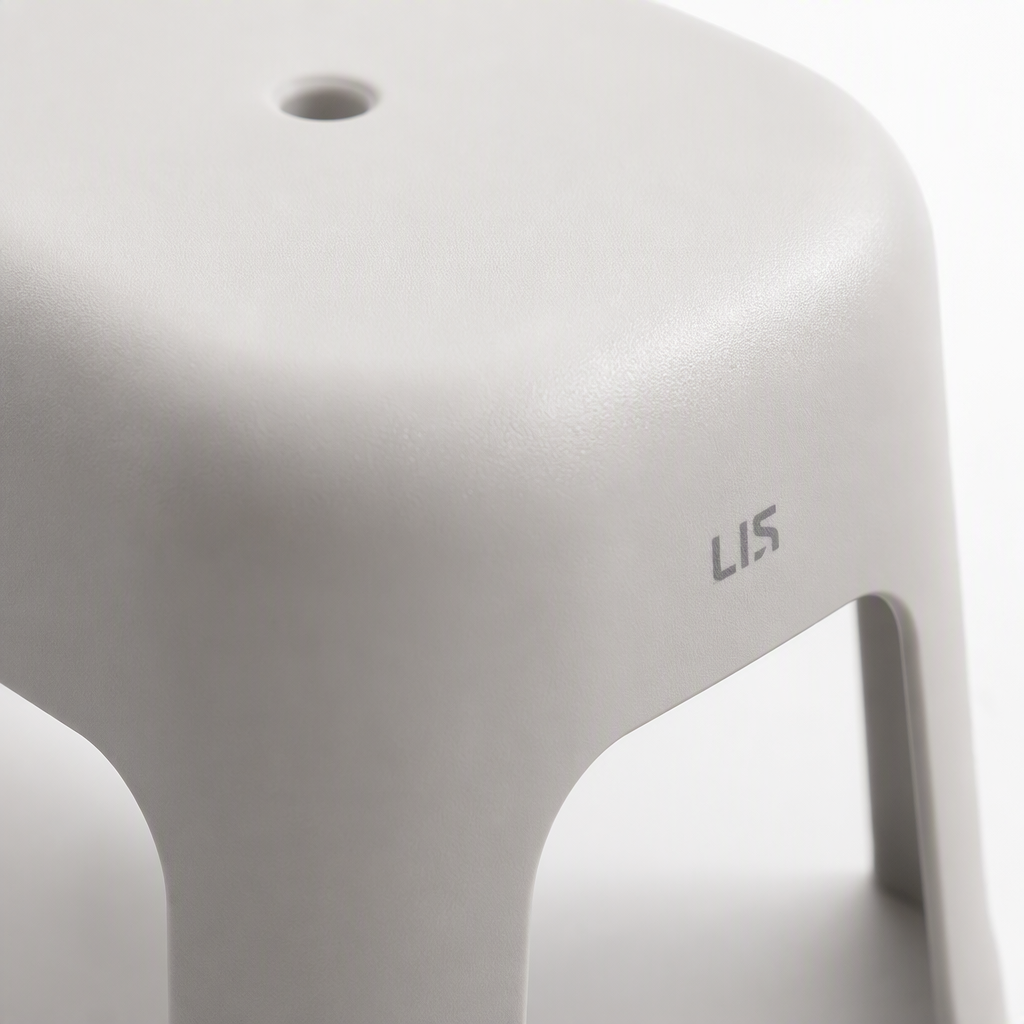 [CL] 26Q3#5219 ice pluma gris taburete plegable de plástico pequeño mazza portátil portátil y multiuso para el hogar al aire libre taburete de ocio Specification image