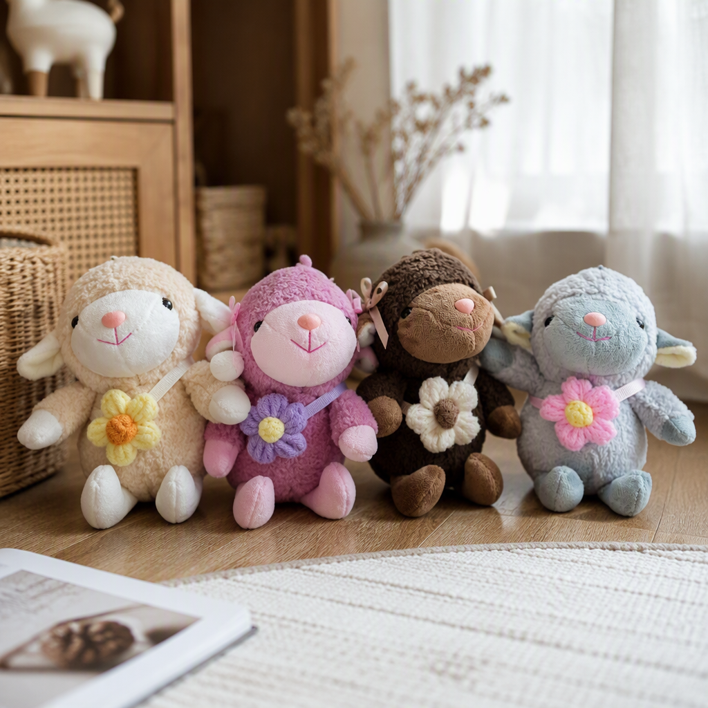 Fun plush little lamb doll pendant, cute gift details Picture