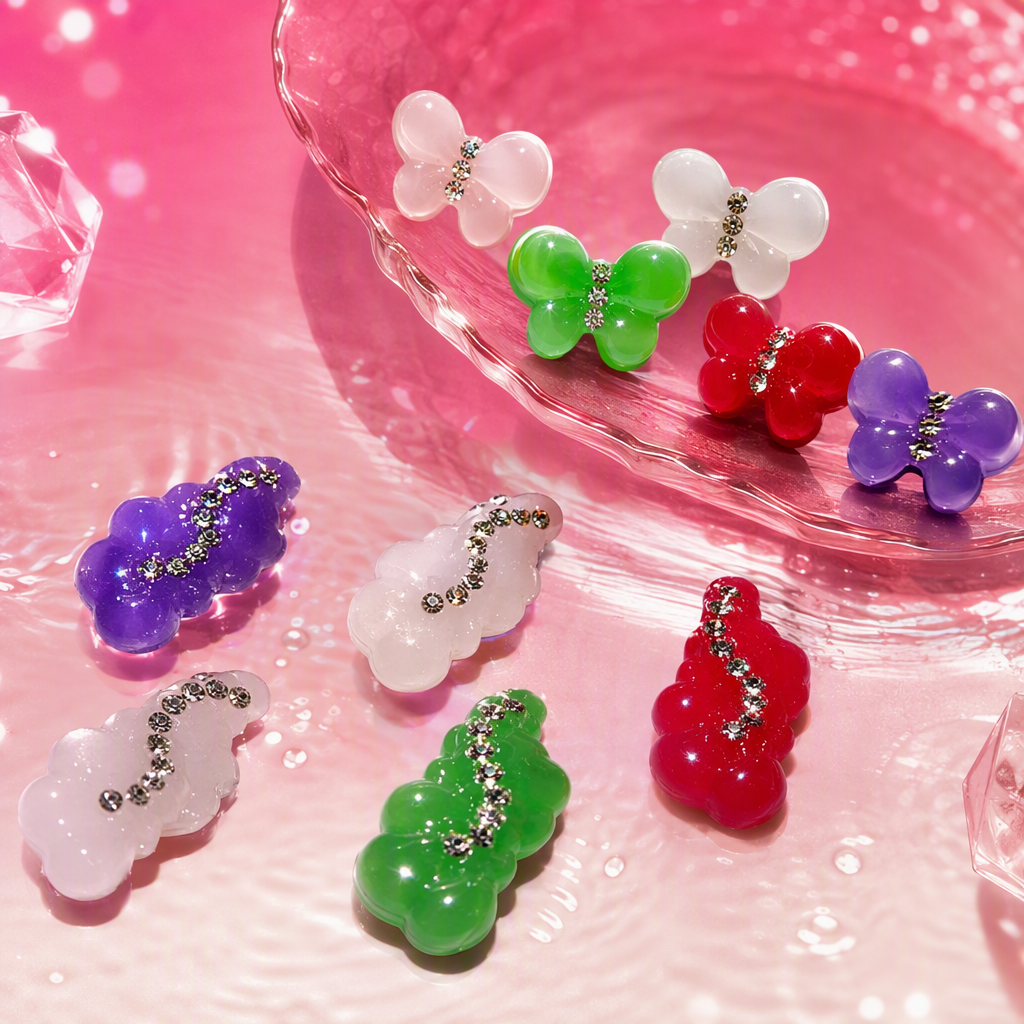 Creative colorful butterfly grape-shaped jewelry, fashionable and individual handcrafted pendants, gift accessories, trendy and versatile Specification image