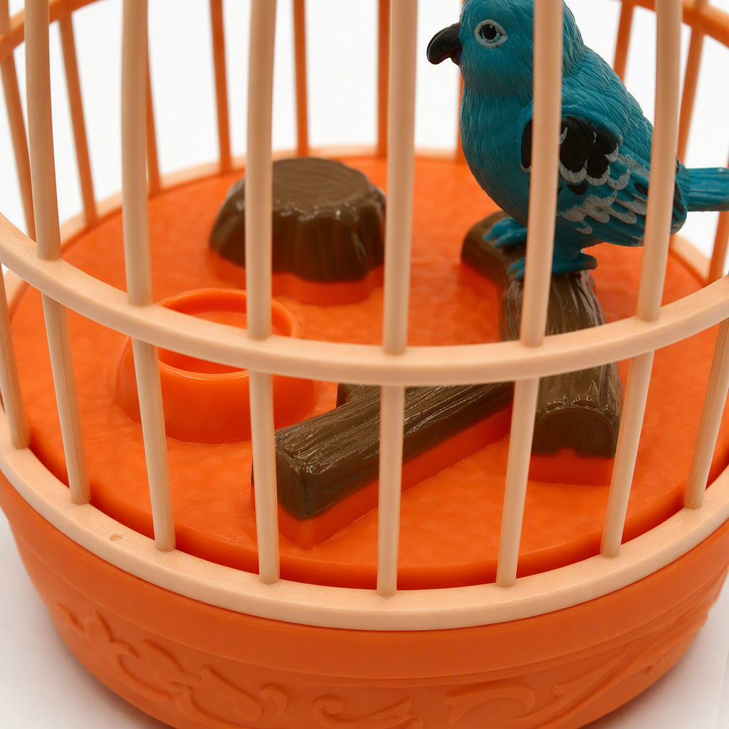 Cross-border voice-controlled simulation birdcage toys that can move, make sounds and have lights are fun small toys for children's electric street stalls Application Scenario